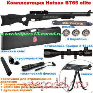 Hatsan BT65 elite в максимальной комплектации, пневматика Hatsan BT65 RB elite, Hatsan BT65 SB elite