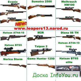 Новые пневматические винтовки и аксессуары, Evanix, Sumatra, Weihrauch HW100, Hatsan AT44-10 long  