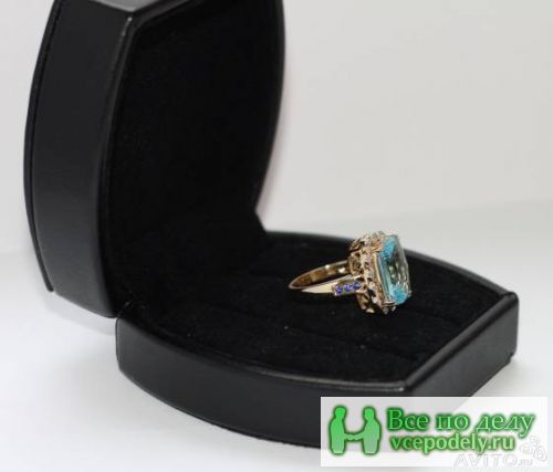 Новое кольцо с бриллиантами и аметистом за 16 000 руб